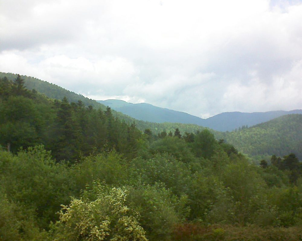 Le petit ballon vu depuis le Domaine Langmatt à Murbach le 31.05.2018 à 12:15 Le petit ballon (Alsace, Vosges) le 31.05.2018 à 12:15