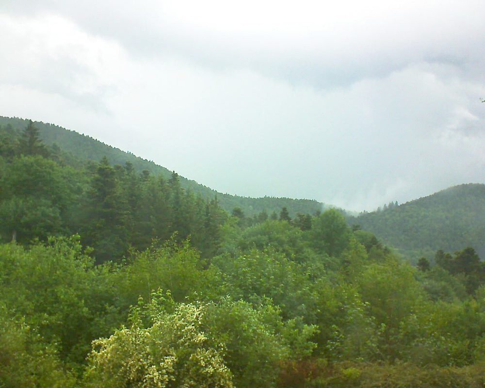 Le petit ballon vu depuis le Domaine Langmatt à Murbach le 31.05.2018 à 14:45 Le petit ballon (Alsace, Vosges) le 31.05.2018 à 14:45