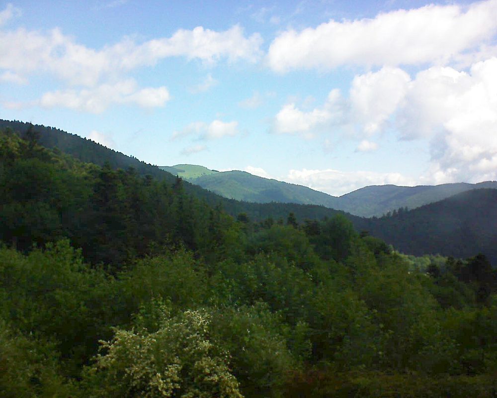 Le petit ballon vu depuis le Domaine Langmatt à Murbach le 01.06.2018 à 10:00 Le petit ballon (Alsace, Vosges) le 01.06.2018 à 10:00
