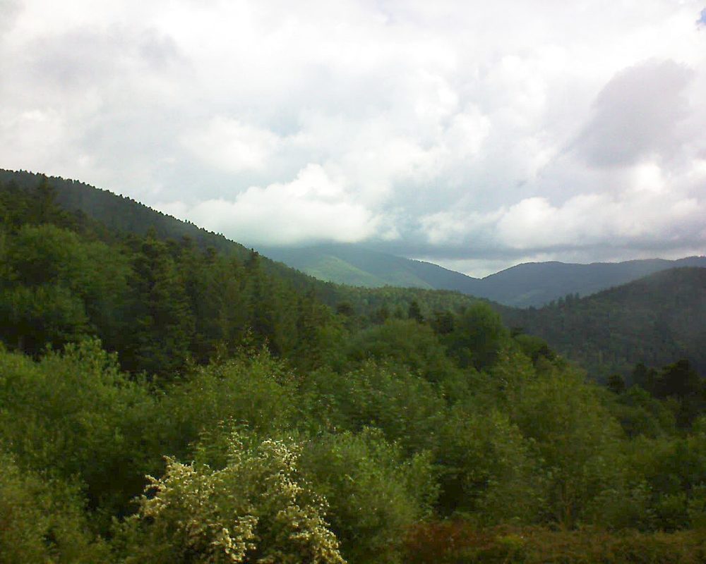 Le petit ballon vu depuis le Domaine Langmatt à Murbach le 02.06.2018 à 09:15 Le petit ballon (Alsace, Vosges) le 02.06.2018 à 09:15