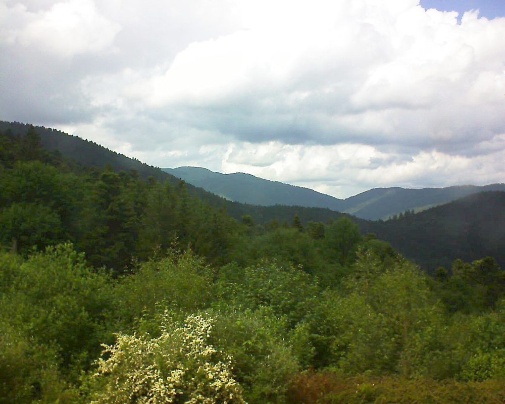 Le petit ballon vu depuis le Domaine Langmatt à Murbach le 02.06.2018 à 15:00 Le petit ballon (Alsace, Vosges) le 02.06.2018 à 15:00