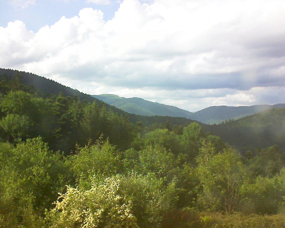 Le petit ballon vu depuis le Domaine Langmatt à Murbach le 02.06.2018 à 18:00 Le petit ballon (Alsace, Vosges) le 02.06.2018 à 18:00