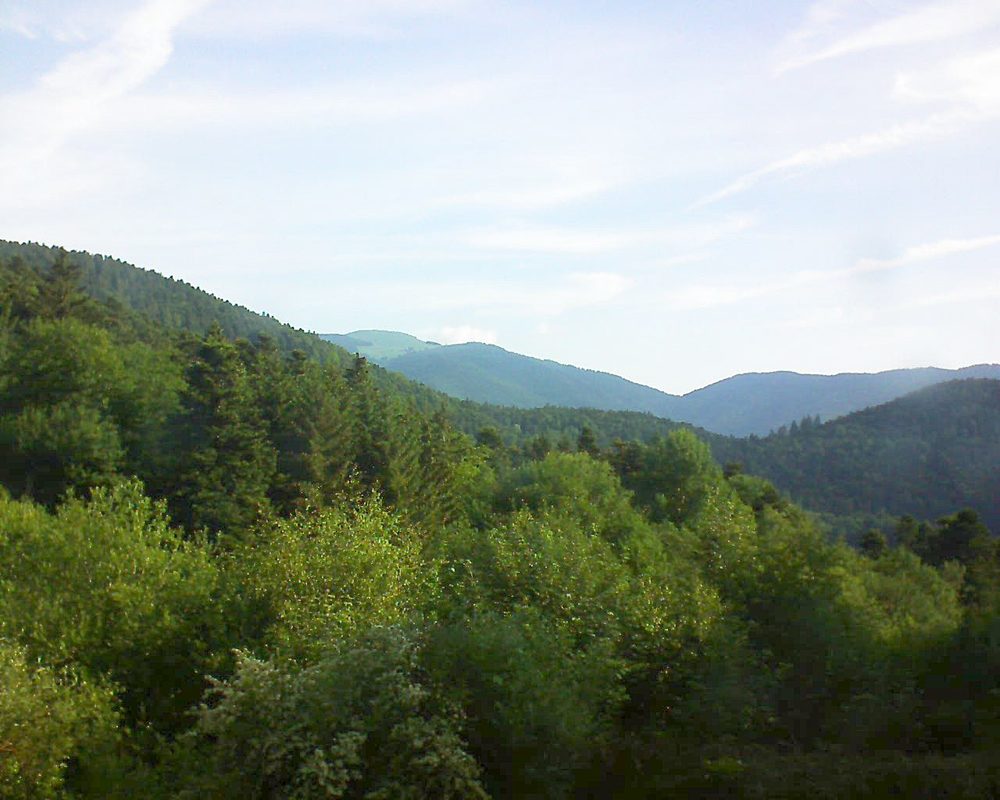 Le petit ballon vu depuis le Domaine Langmatt à Murbach le 03.06.2018 à 08:30 Le petit ballon (Alsace, Vosges) le 03.06.2018 à 08:30