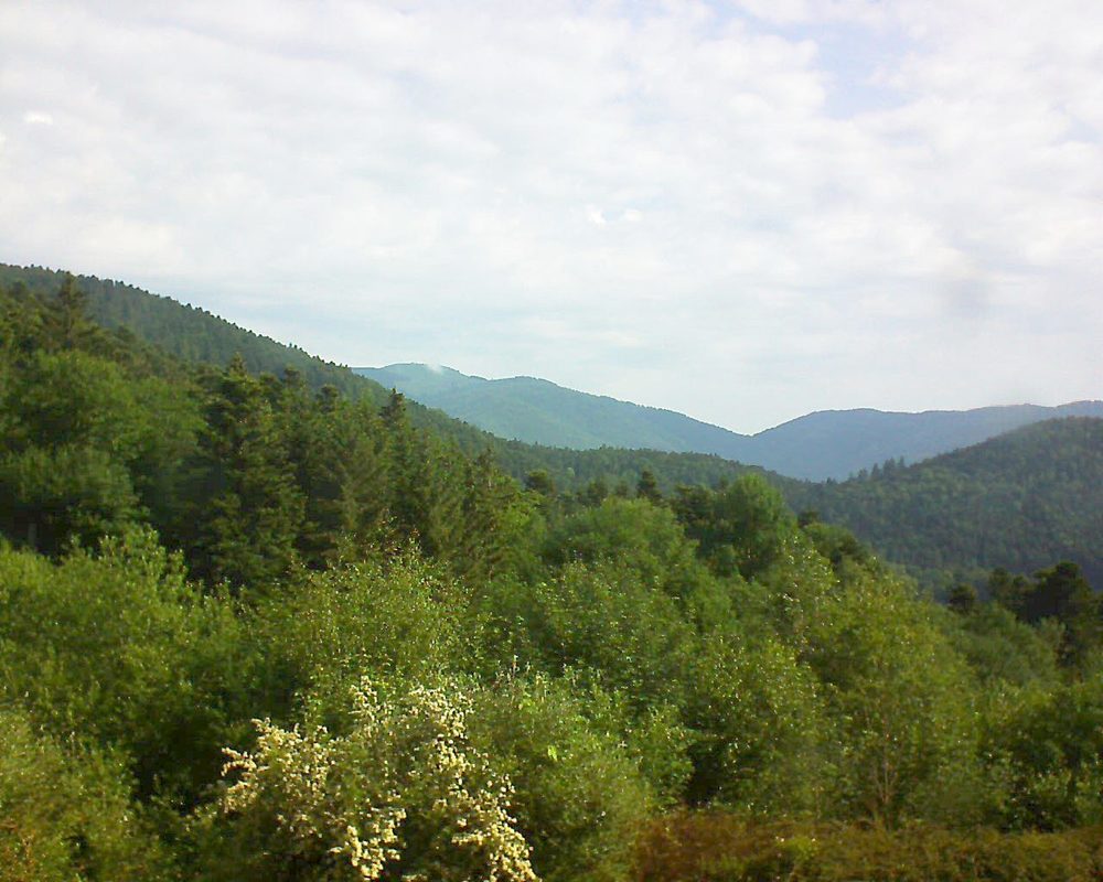 Le petit ballon vu depuis le Domaine Langmatt à Murbach le 04.06.2018 à 09:15 Le petit ballon (Alsace, Vosges) le 04.06.2018 à 09:15