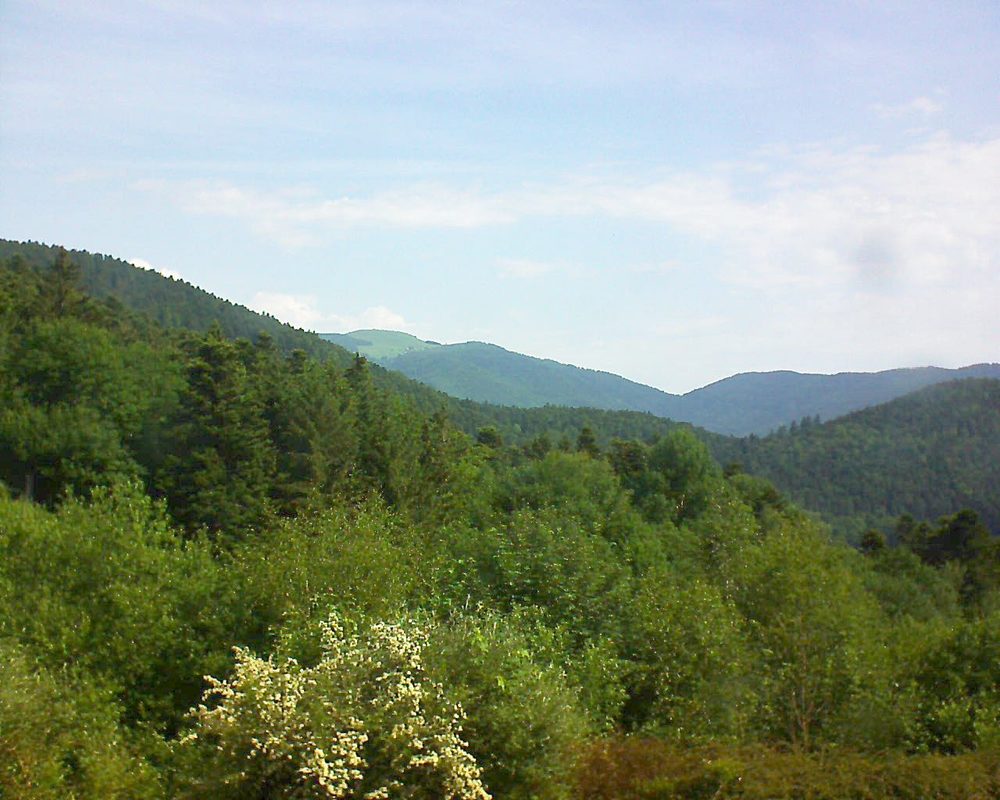 Le petit ballon vu depuis le Domaine Langmatt à Murbach le 04.06.2018 à 10:15 Le petit ballon (Alsace, Vosges) le 04.06.2018 à 10:15