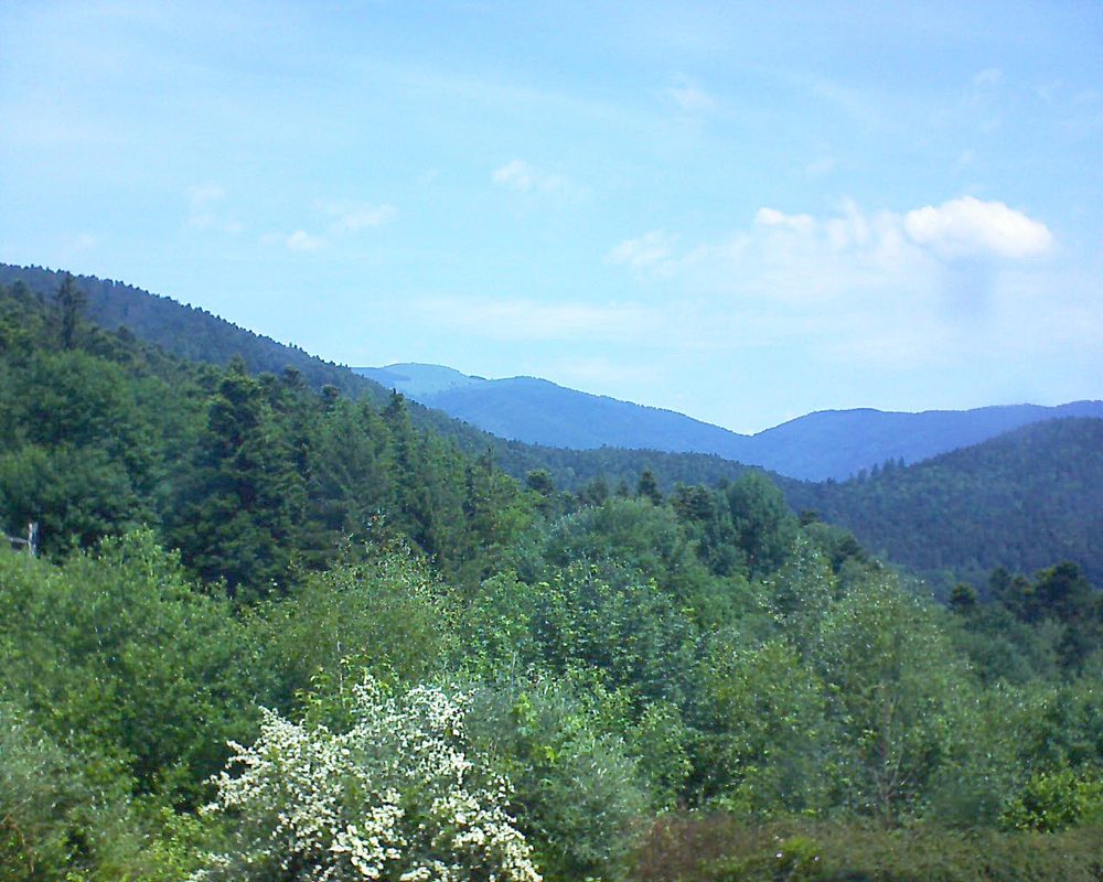 Le petit ballon vu depuis le Domaine Langmatt à Murbach le 04.06.2018 à 12:00 Le petit ballon (Alsace, Vosges) le 04.06.2018 à 12:00