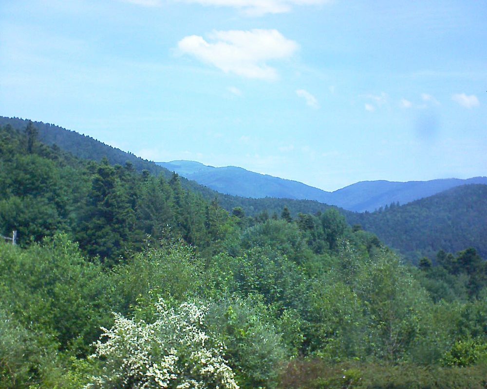 Le petit ballon vu depuis le Domaine Langmatt à Murbach le 04.06.2018 à 12:15 Le petit ballon (Alsace, Vosges) le 04.06.2018 à 12:15