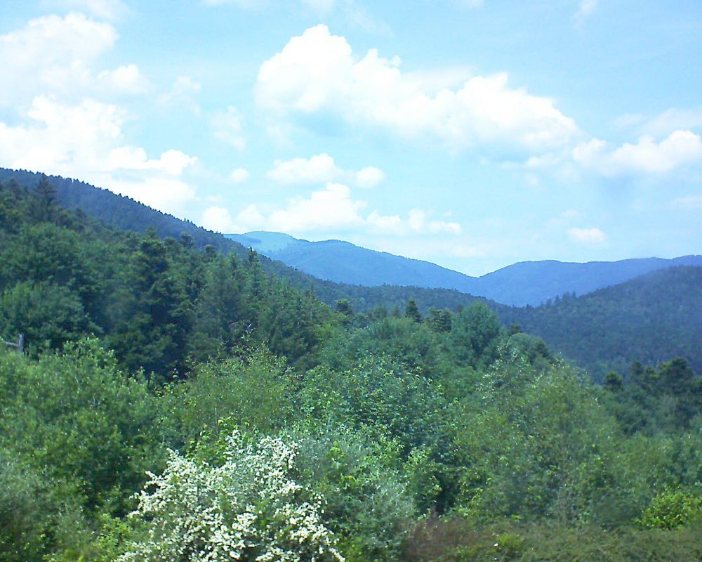 Le petit ballon vu depuis le Domaine Langmatt à Murbach le 04.06.2018 à 14:15 Le petit ballon (Alsace, Vosges) le 04.06.2018 à 14:15
