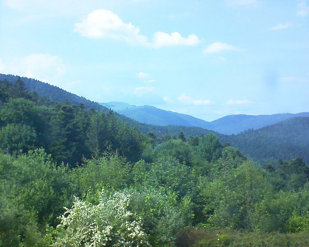 Le petit ballon vu depuis le Domaine Langmatt à Murbach le 04.06.2018 à 16:15 Le petit ballon (Alsace, Vosges) le 04.06.2018 à 16:15
