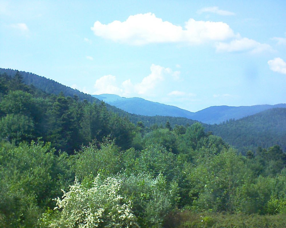 Le petit ballon vu depuis le Domaine Langmatt à Murbach le 04.06.2018 à 16:30 Le petit ballon (Alsace, Vosges) le 04.06.2018 à 16:30