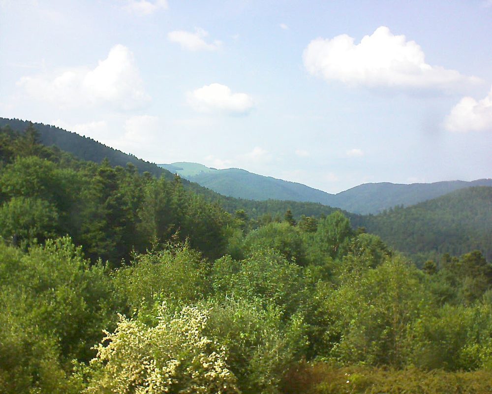 Le petit ballon vu depuis le Domaine Langmatt à Murbach le 04.06.2018 à 16:45 Le petit ballon (Alsace, Vosges) le 04.06.2018 à 16:45