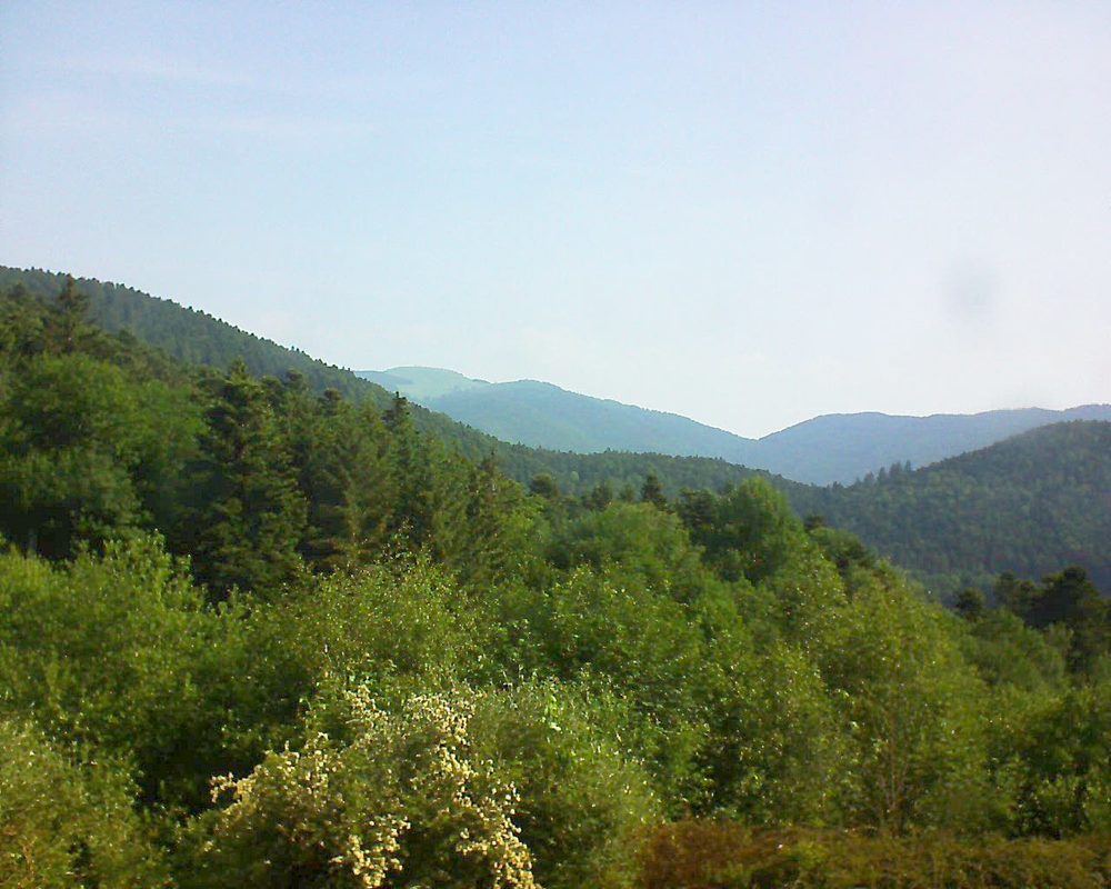 Le petit ballon vu depuis le Domaine Langmatt à Murbach le 05.06.2018 à 09:15 Le petit ballon (Alsace, Vosges) le 05.06.2018 à 09:15