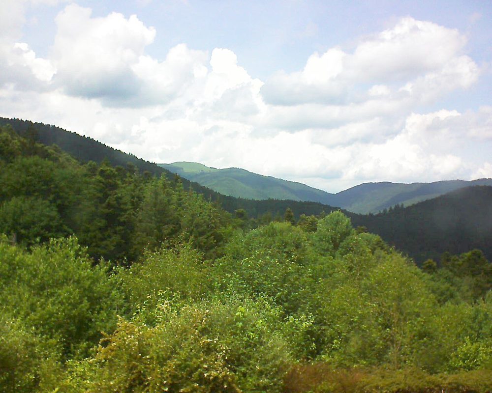 Le petit ballon vu depuis le Domaine Langmatt à Murbach le 08.06.2018 à 14:30 Le petit ballon (Alsace, Vosges) le 08.06.2018 à 14:30