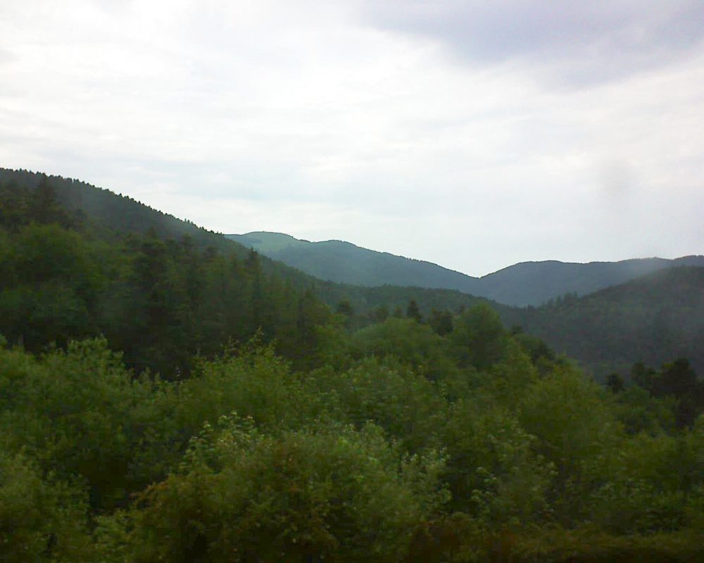 Le petit ballon vu depuis le Domaine Langmatt à Murbach le 09.06.2018 à 17:45 Le petit ballon (Alsace, Vosges) le 09.06.2018 à 17:45
