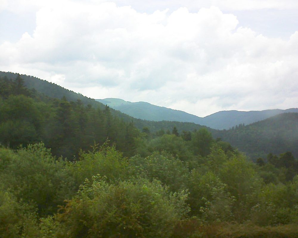 Le petit ballon vu depuis le Domaine Langmatt à Murbach le 10.06.2018 à 15:00 Le petit ballon (Alsace, Vosges) le 10.06.2018 à 15:00