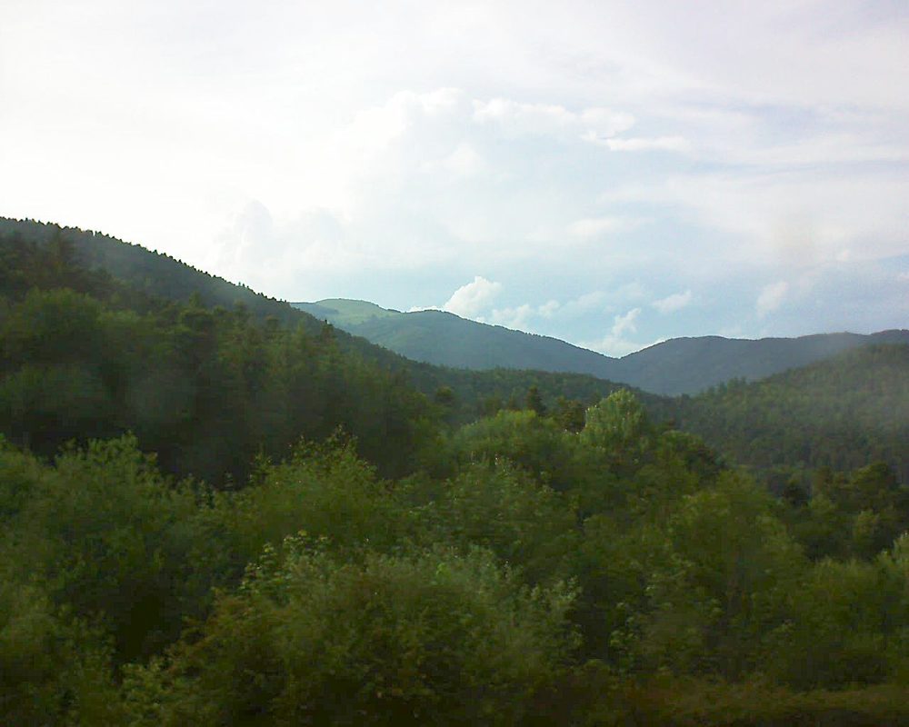 Le petit ballon vu depuis le Domaine Langmatt à Murbach le 10.06.2018 à 19:00 Le petit ballon (Alsace, Vosges) le 10.06.2018 à 19:00
