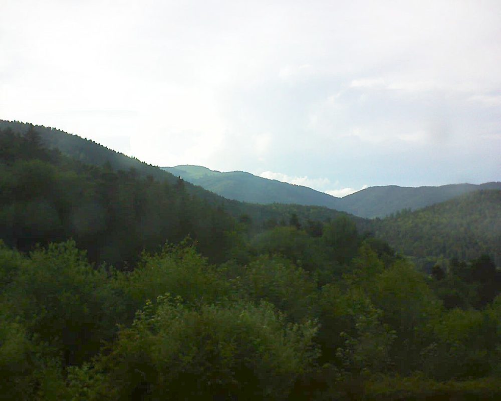 Le petit ballon vu depuis le Domaine Langmatt à Murbach le 10.06.2018 à 19:15 Le petit ballon (Alsace, Vosges) le 10.06.2018 à 19:15