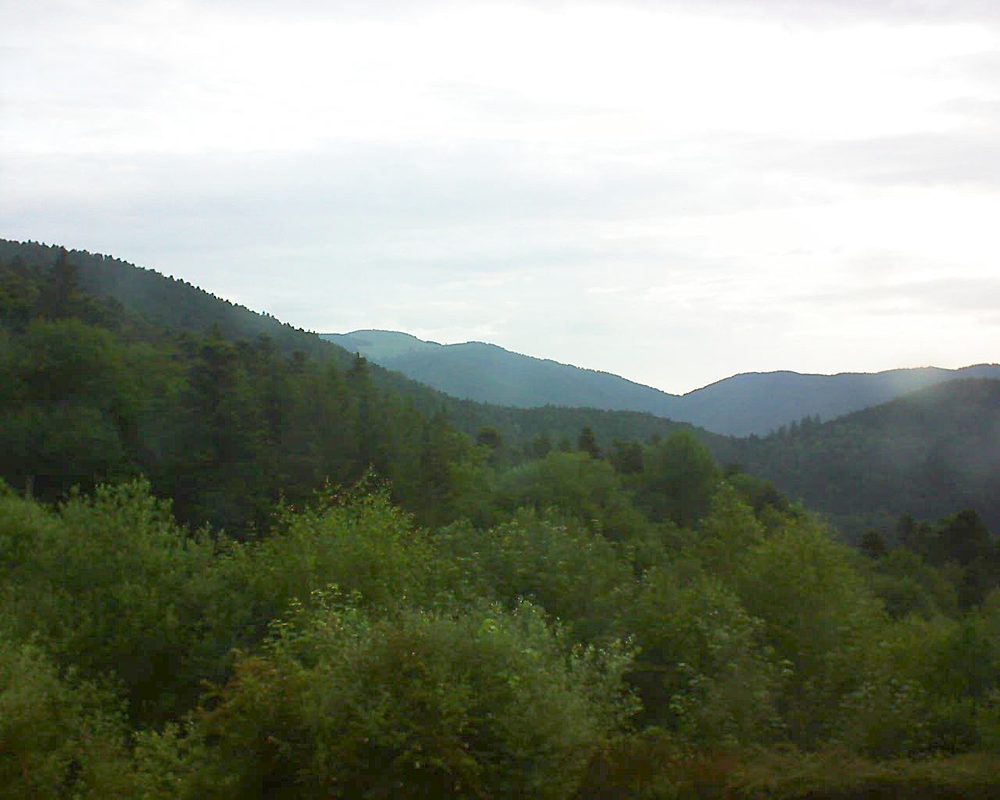 Le petit ballon vu depuis le Domaine Langmatt à Murbach le 11.06.2018 à 06:45 Le petit ballon (Alsace, Vosges) le 11.06.2018 à 06:45