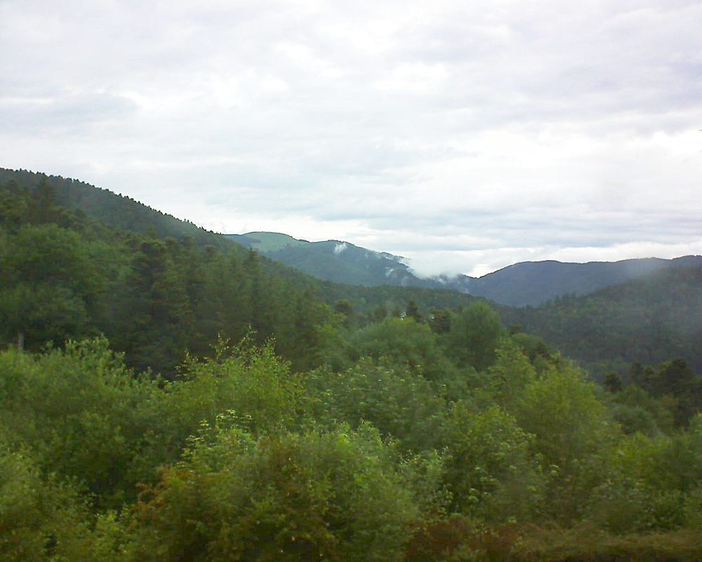 Le petit ballon vu depuis le Domaine Langmatt à Murbach le 12.06.2018 à 07:30 Le petit ballon (Alsace, Vosges) le 12.06.2018 à 07:30