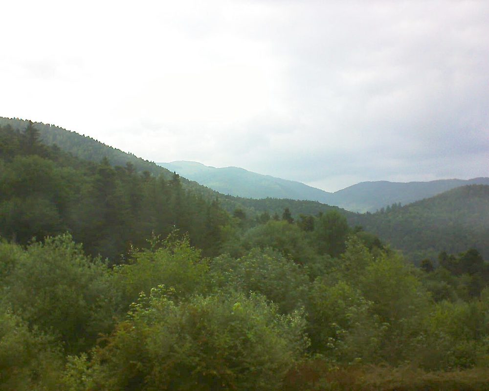 Le petit ballon vu depuis le Domaine Langmatt à Murbach le 13.06.2018 à 18:30 Le petit ballon (Alsace, Vosges) le 13.06.2018 à 18:30