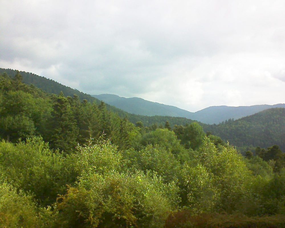 Le petit ballon vu depuis le Domaine Langmatt à Murbach le 14.06.2018 à 08:45 Le petit ballon (Alsace, Vosges) le 14.06.2018 à 08:45