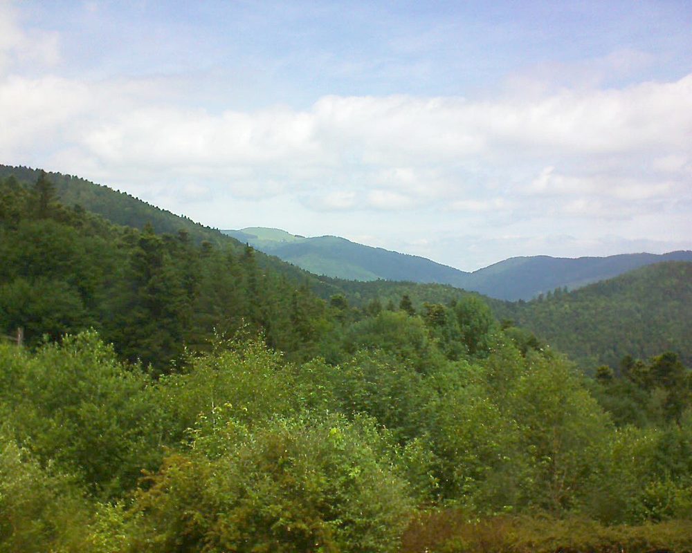 Le petit ballon vu depuis le Domaine Langmatt à Murbach le 14.06.2018 à 12:30 Le petit ballon (Alsace, Vosges) le 14.06.2018 à 12:30