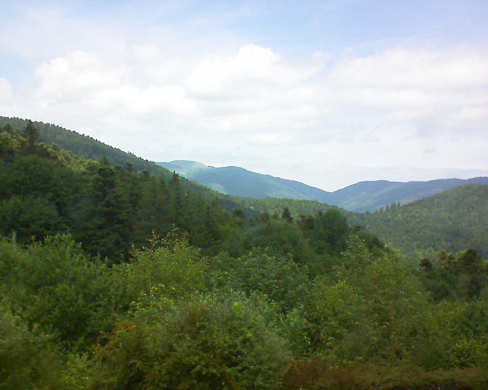 Le petit ballon vu depuis le Domaine Langmatt à Murbach le 14.06.2018 à 13:15 Le petit ballon (Alsace, Vosges) le 14.06.2018 à 13:15
