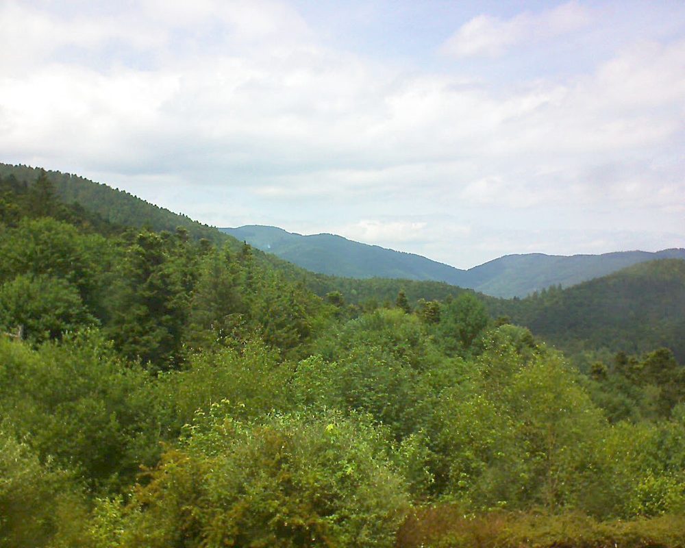 Le petit ballon vu depuis le Domaine Langmatt à Murbach le 14.06.2018 à 14:15 Le petit ballon (Alsace, Vosges) le 14.06.2018 à 14:15