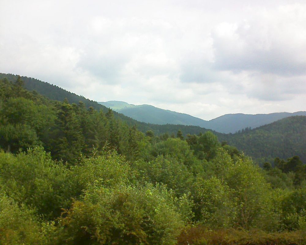 Le petit ballon vu depuis le Domaine Langmatt à Murbach le 15.06.2018 à 09:45 Le petit ballon (Alsace, Vosges) le 15.06.2018 à 09:45