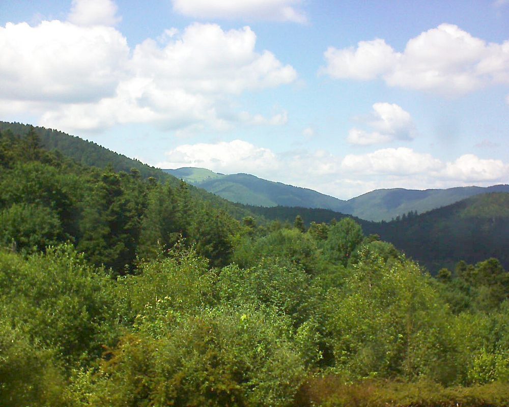 Le petit ballon vu depuis le Domaine Langmatt à Murbach le 15.06.2018 à 15:15 Le petit ballon (Alsace, Vosges) le 15.06.2018 à 15:15