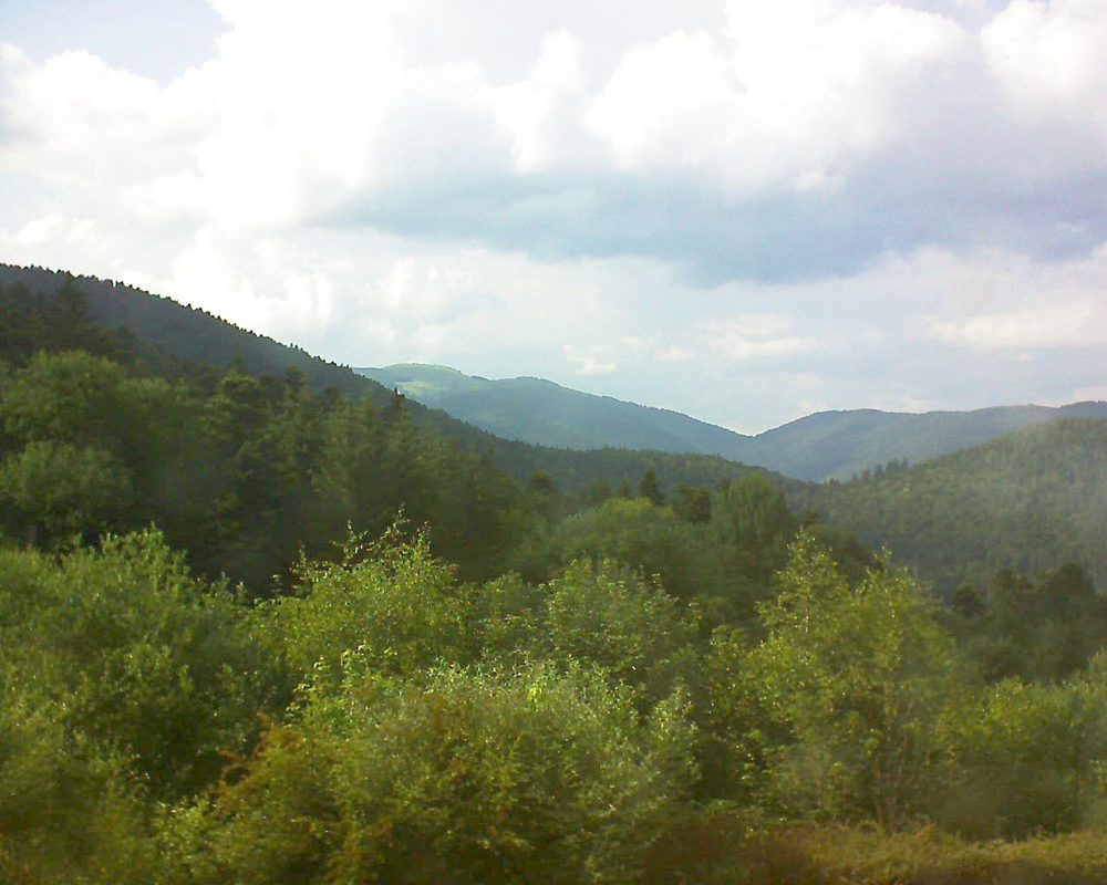 Le petit ballon vu depuis le Domaine Langmatt à Murbach le 16.06.2018 à 18:00 Le petit ballon (Alsace, Vosges) le 16.06.2018 à 18:00