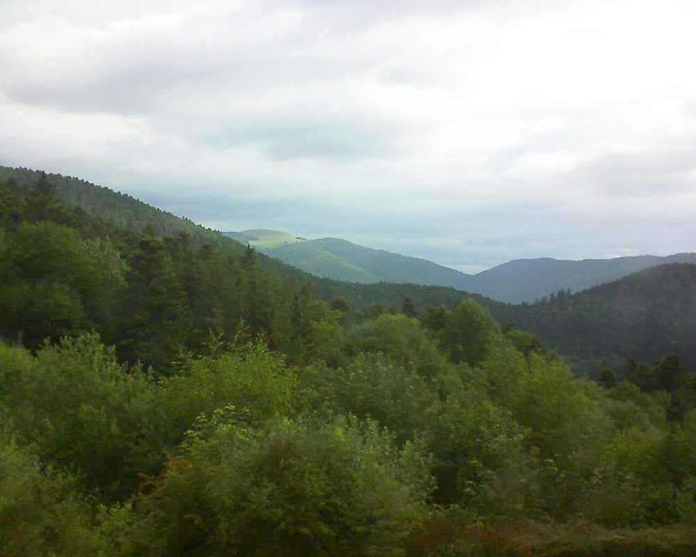 Le petit ballon vu depuis le Domaine Langmatt à Murbach le 17.06.2018 à 08:15 Le petit ballon (Alsace, Vosges) le 17.06.2018 à 08:15