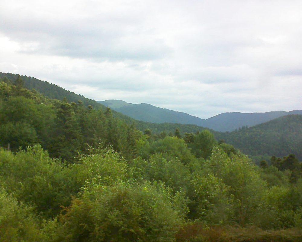 Le petit ballon vu depuis le Domaine Langmatt à Murbach le 17.06.2018 à 08:30 Le petit ballon (Alsace, Vosges) le 17.06.2018 à 08:30