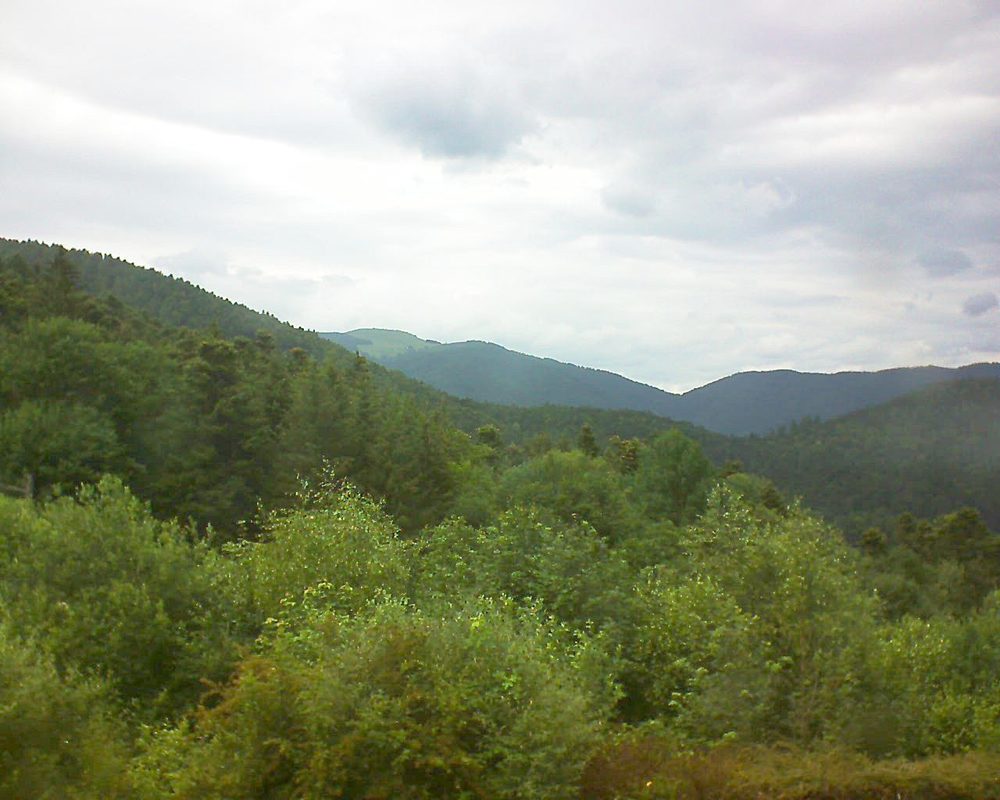 Le petit ballon vu depuis le Domaine Langmatt à Murbach le 17.06.2018 à 15:15 Le petit ballon (Alsace, Vosges) le 17.06.2018 à 15:15