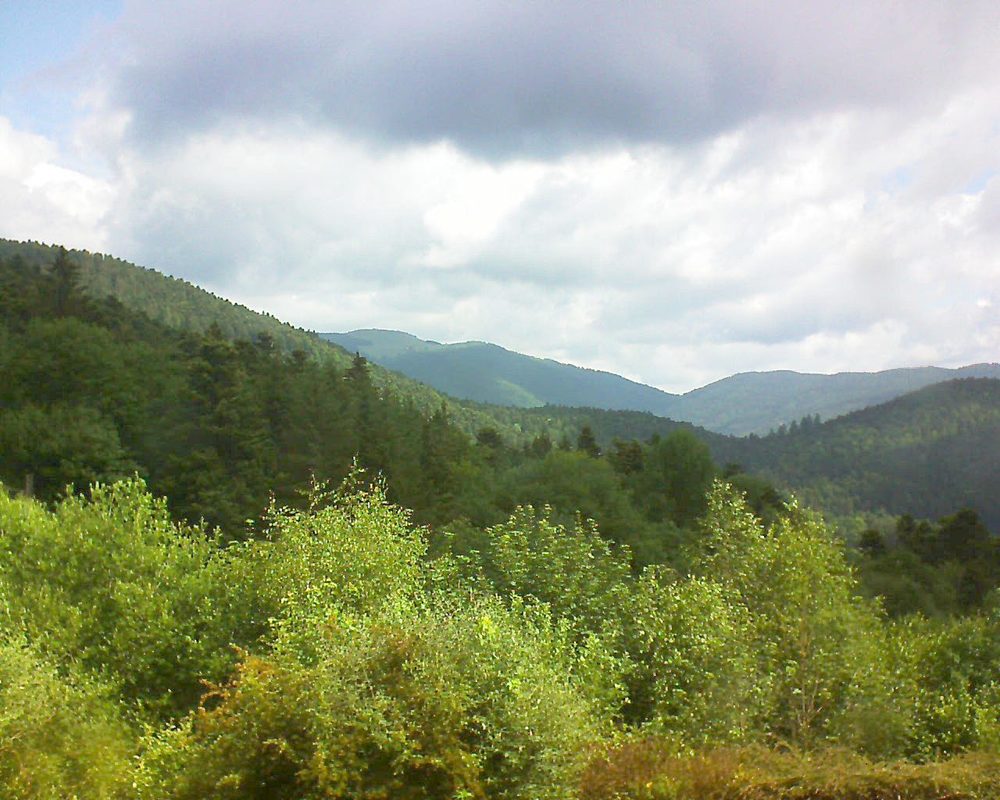 Le petit ballon vu depuis le Domaine Langmatt à Murbach le 18.06.2018 à 10:30 Le petit ballon (Alsace, Vosges) le 18.06.2018 à 10:30