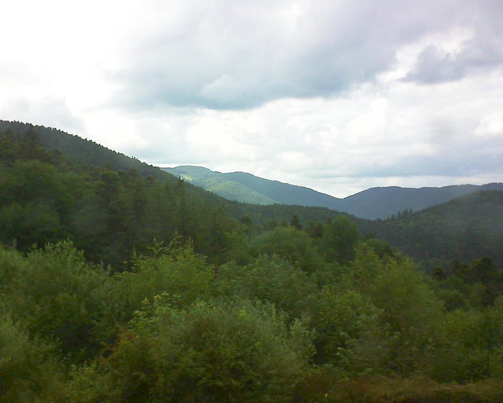 Le petit ballon vu depuis le Domaine Langmatt à Murbach le 18.06.2018 à 18:00 Le petit ballon (Alsace, Vosges) le 18.06.2018 à 18:00
