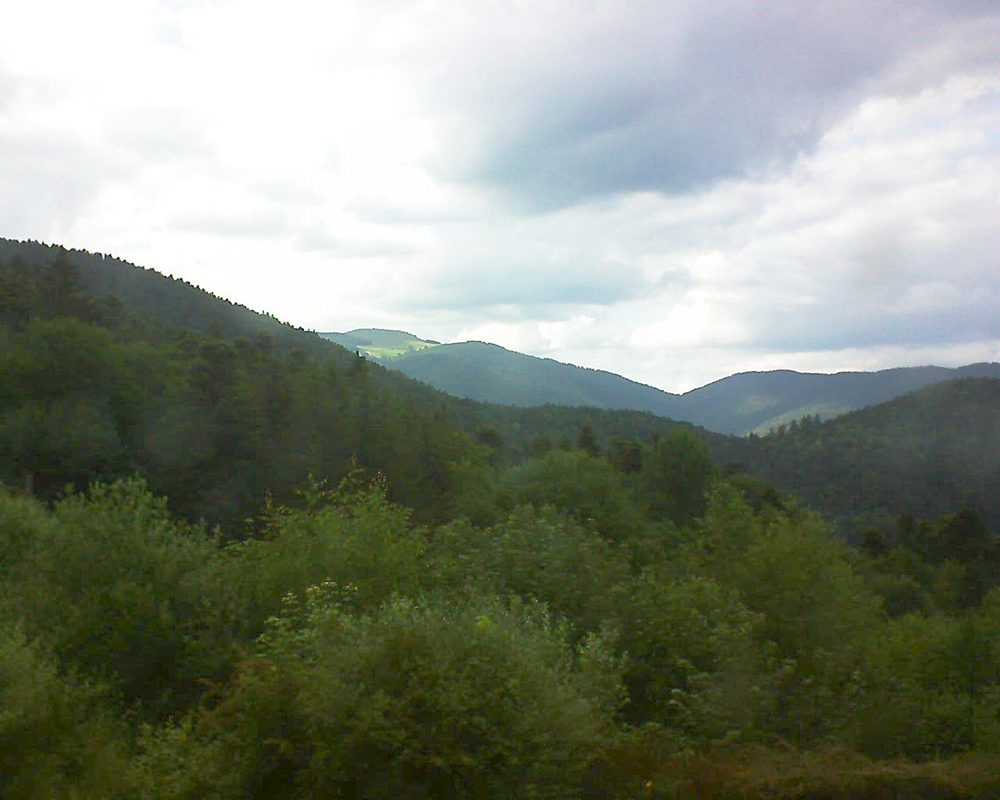 Le petit ballon vu depuis le Domaine Langmatt à Murbach le 18.06.2018 à 18:15 Le petit ballon (Alsace, Vosges) le 18.06.2018 à 18:15