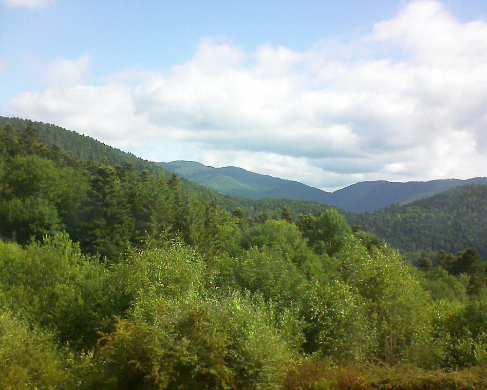 Le petit ballon vu depuis le Domaine Langmatt à Murbach le 19.06.2018 à 09:15 Le petit ballon (Alsace, Vosges) le 19.06.2018 à 09:15
