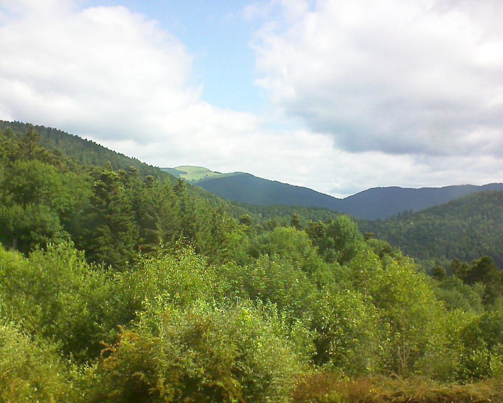 Le petit ballon vu depuis le Domaine Langmatt à Murbach le 19.06.2018 à 09:45 Le petit ballon (Alsace, Vosges) le 19.06.2018 à 09:45