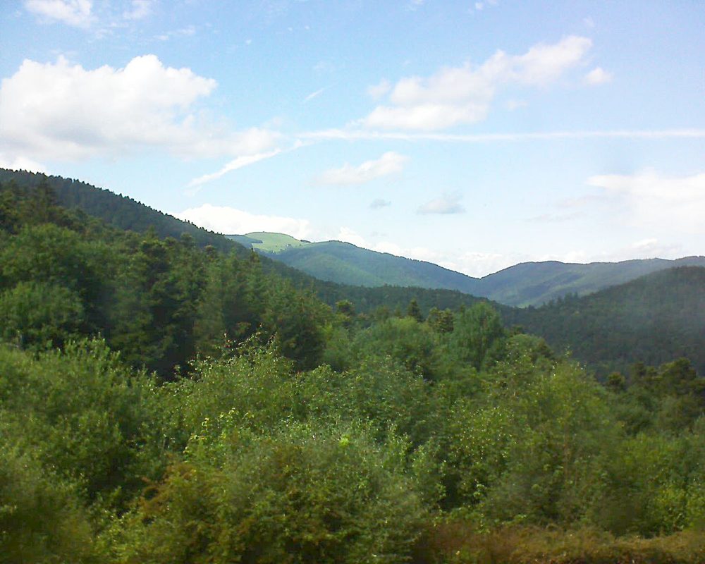 Le petit ballon vu depuis le Domaine Langmatt à Murbach le 19.06.2018 à 15:45 Le petit ballon (Alsace, Vosges) le 19.06.2018 à 15:45