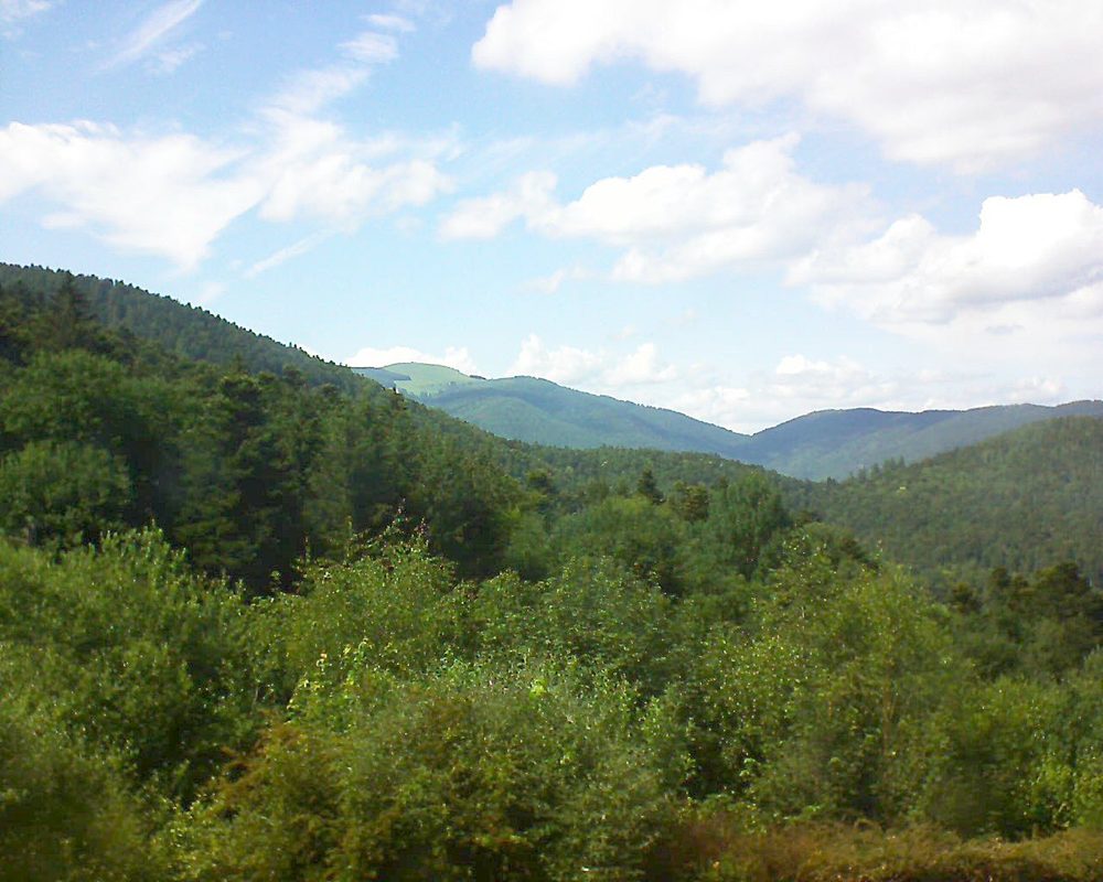 Le petit ballon vu depuis le Domaine Langmatt à Murbach le 19.06.2018 à 16:15 Le petit ballon (Alsace, Vosges) le 19.06.2018 à 16:15