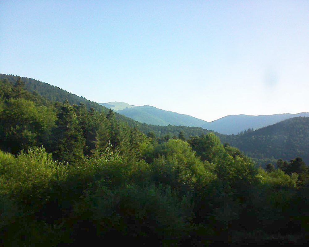 Le petit ballon vu depuis le Domaine Langmatt à Murbach le 20.06.2018 à 07:45 Le petit ballon (Alsace, Vosges) le 20.06.2018 à 07:45