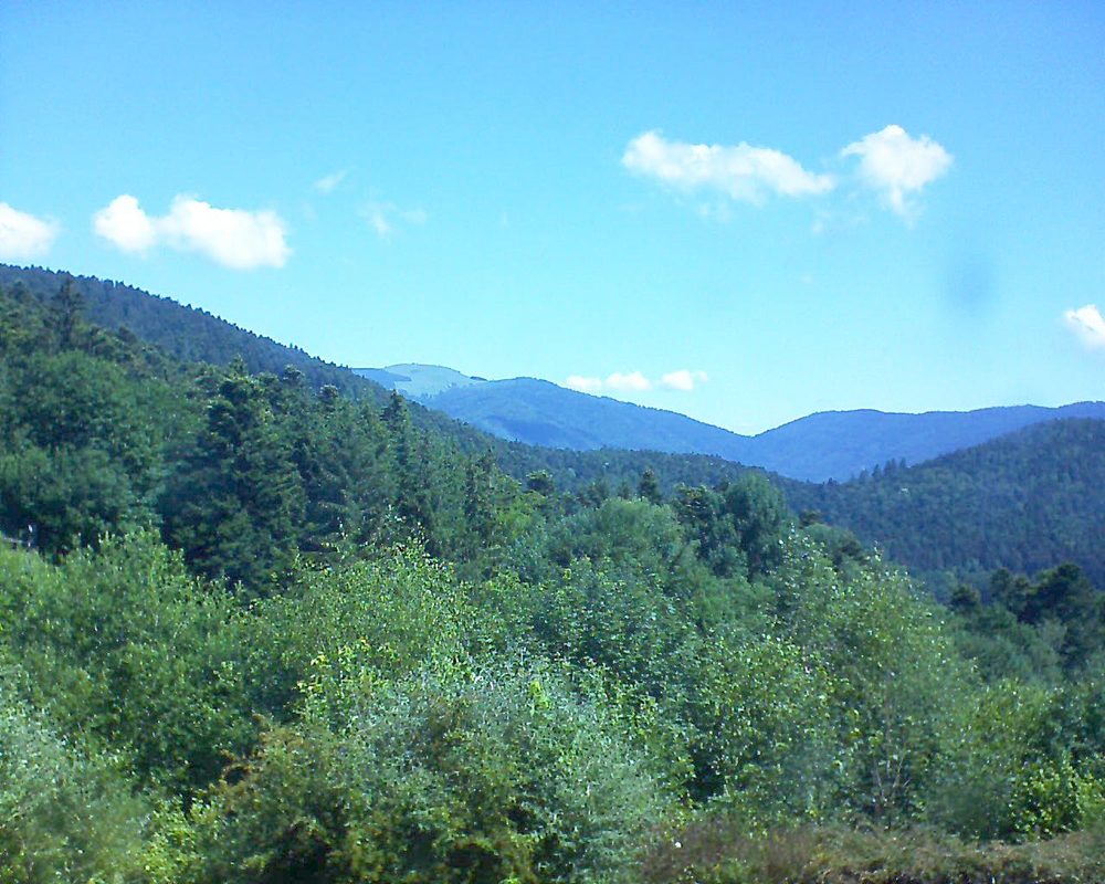 Le petit ballon vu depuis le Domaine Langmatt à Murbach le 20.06.2018 à 11:15 Le petit ballon (Alsace, Vosges) le 20.06.2018 à 11:15