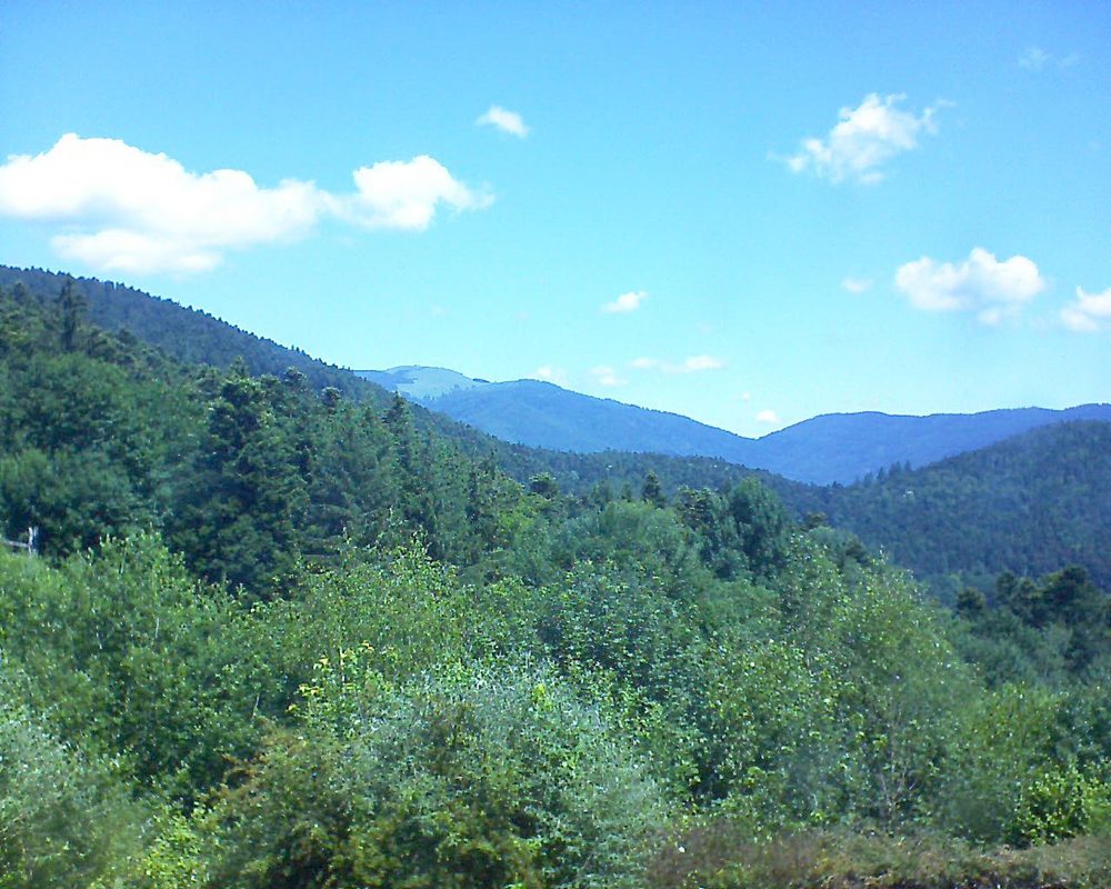 Le petit ballon vu depuis le Domaine Langmatt à Murbach le 20.06.2018 à 12:00 Le petit ballon (Alsace, Vosges) le 20.06.2018 à 12:00