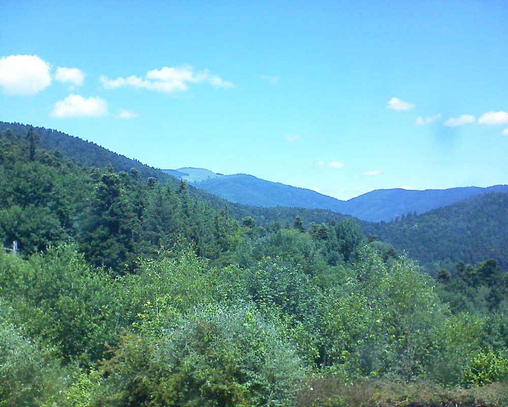 Le petit ballon vu depuis le Domaine Langmatt à Murbach le 20.06.2018 à 12:45 Le petit ballon (Alsace, Vosges) le 20.06.2018 à 12:45