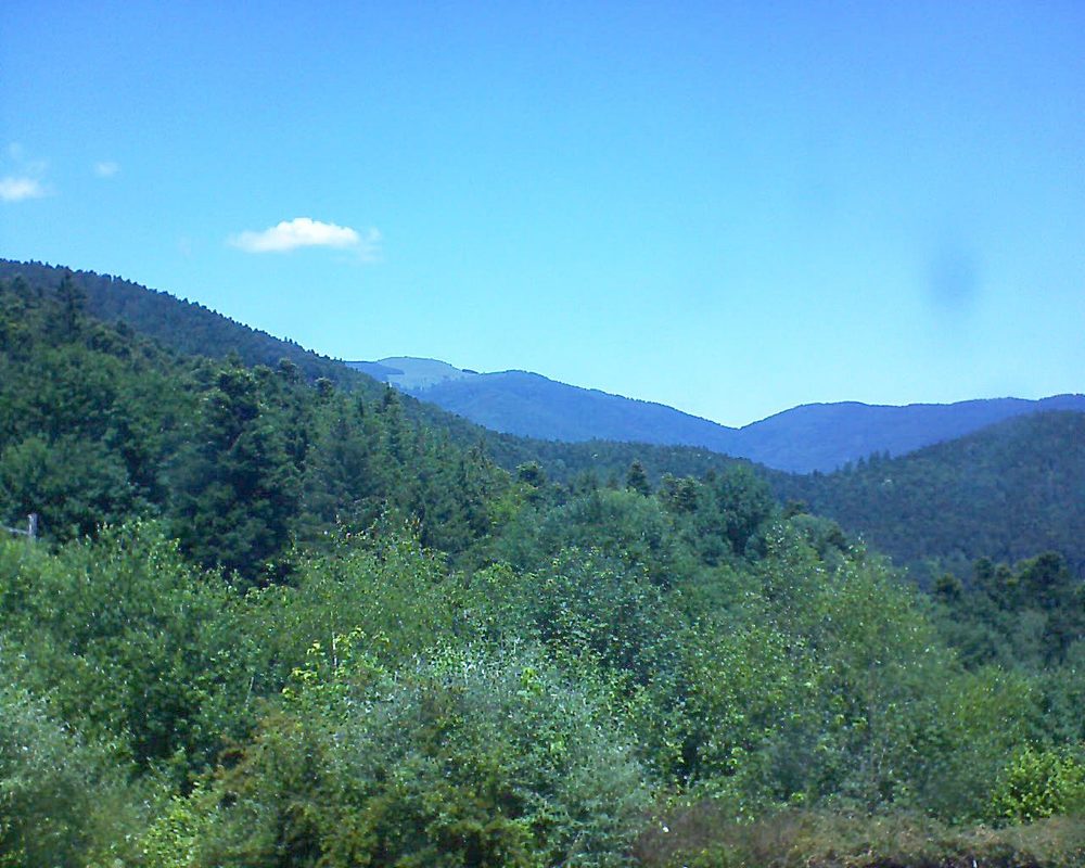 Le petit ballon vu depuis le Domaine Langmatt à Murbach le 20.06.2018 à 13:30 Le petit ballon (Alsace, Vosges) le 20.06.2018 à 13:30