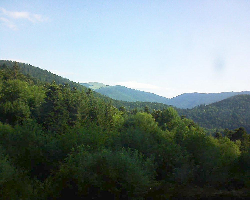 Le petit ballon vu depuis le Domaine Langmatt à Murbach le 21.06.2018 à 08:45 Le petit ballon (Alsace, Vosges) le 21.06.2018 à 08:45