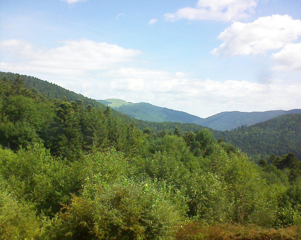 Le petit ballon vu depuis le Domaine Langmatt à Murbach le 21.06.2018 à 10:15 Le petit ballon (Alsace, Vosges) le 21.06.2018 à 10:15