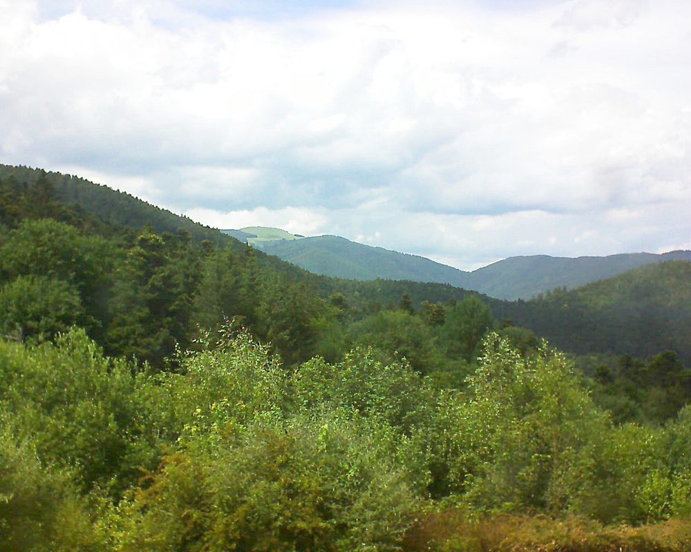 Le petit ballon vu depuis le Domaine Langmatt à Murbach le 21.06.2018 à 15:30 Le petit ballon (Alsace, Vosges) le 21.06.2018 à 15:30
