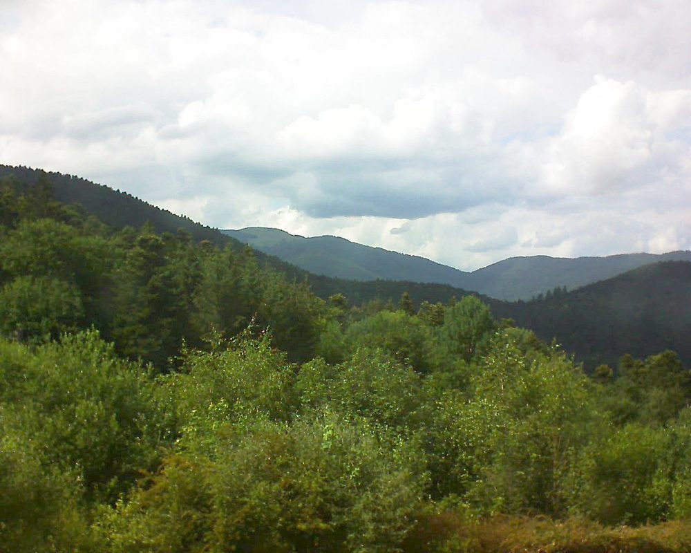 Le petit ballon vu depuis le Domaine Langmatt à Murbach le 21.06.2018 à 16:30 Le petit ballon (Alsace, Vosges) le 21.06.2018 à 16:30